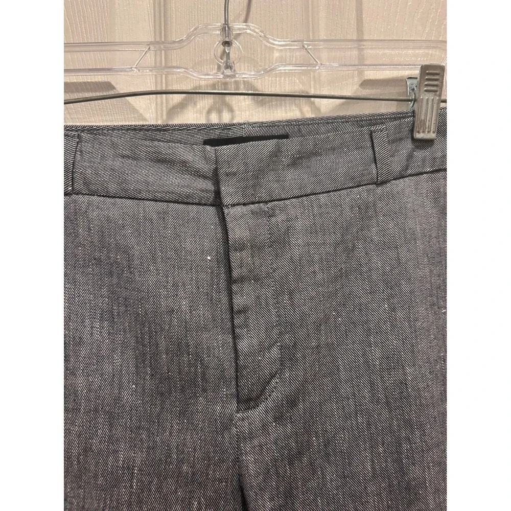 Banana Republic Avery Blue Linen Blend Straight Leg Dress Pants Womens Size 12